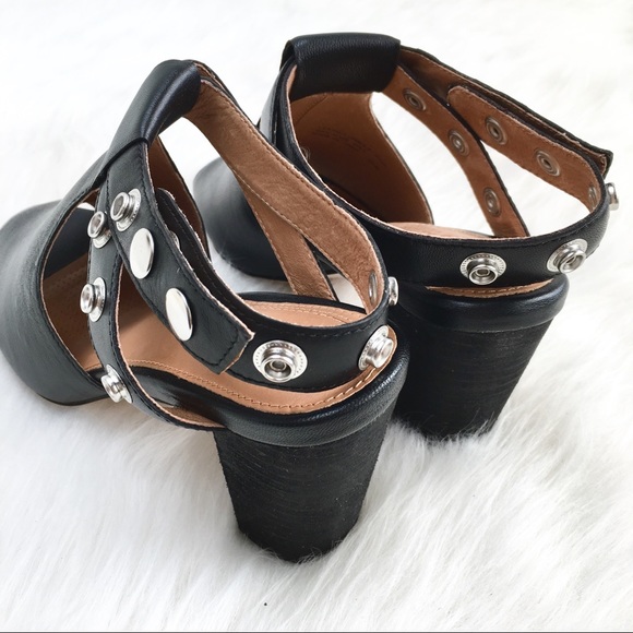 Corso Como | black leather button strappy mules - Picture 5 of 6